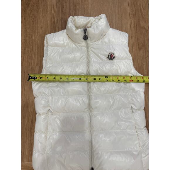 Moncler Puffer Down Ghany Gilet Vest White Size 1 (Small) $1025 - Picture 9 of 10